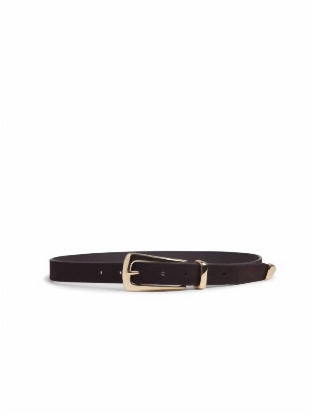 NEW FAVORITE DAUGHTER women's the suede statement belt in chocolate/gold